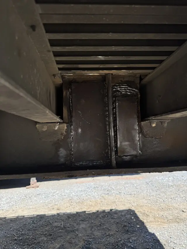 Repaired I-beam joint on a semi flatbed in Redding