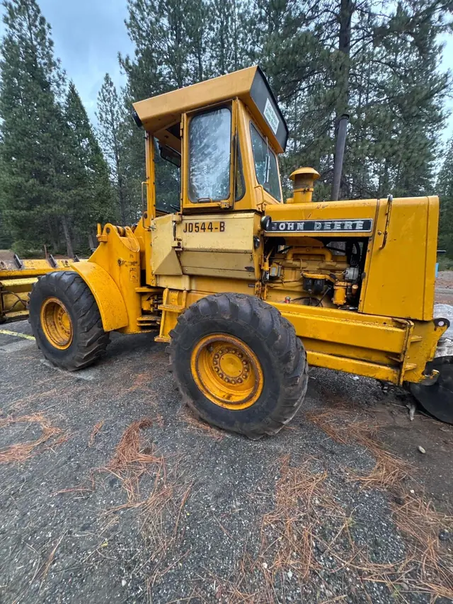 Loader on site for repair near Mt. Shasta